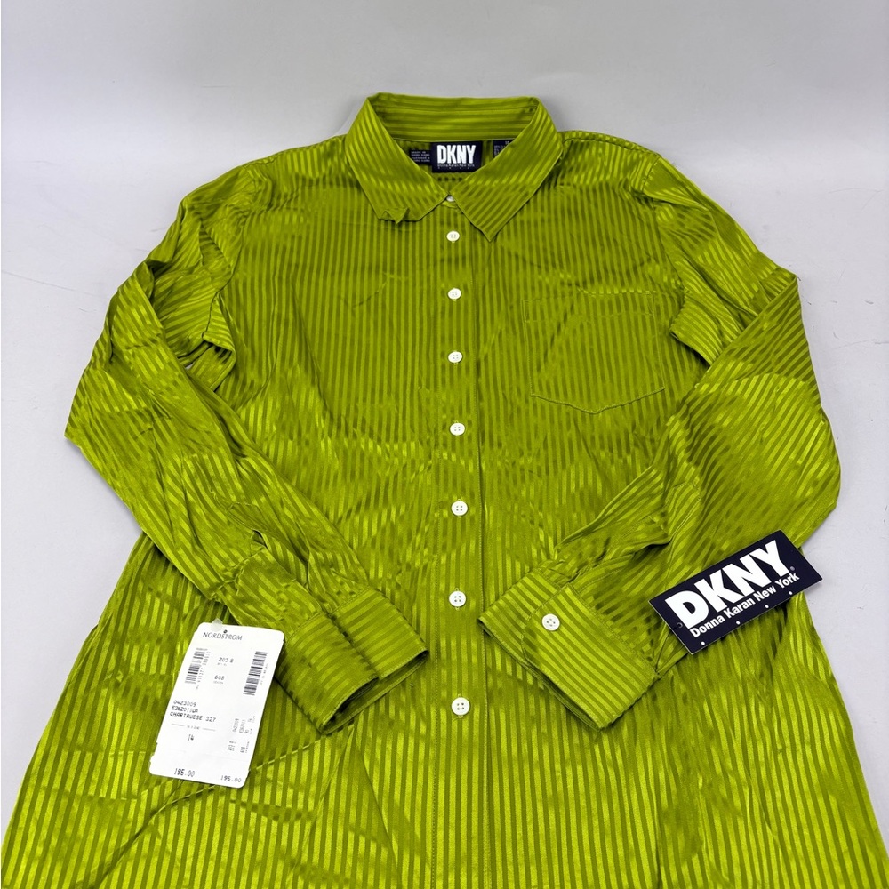 Vintage DKNY Silk Striped Top